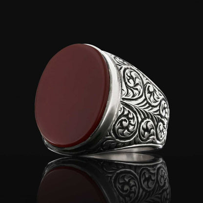 Men 925 Sterling Silver Ring With Unique Motif