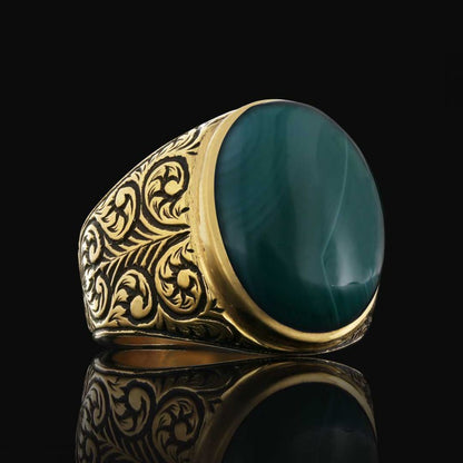 Men 925 Sterling Silver Ring With Unique Motif