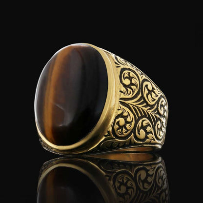 Men 925 Sterling Silver Ring With Unique Motif