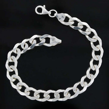 Men Silver Chain Bracelet