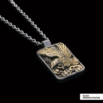 Men Sterling Silver Eagle Pendant