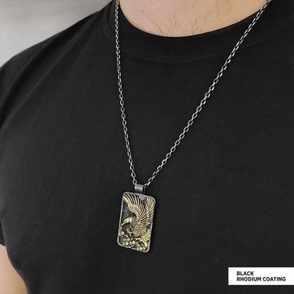 Men Sterling Silver Eagle Pendant