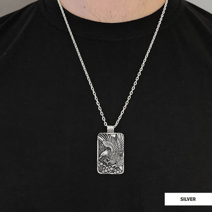 Men Sterling Silver Eagle Pendant