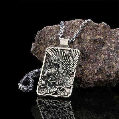 Men Sterling Silver Eagle Pendant