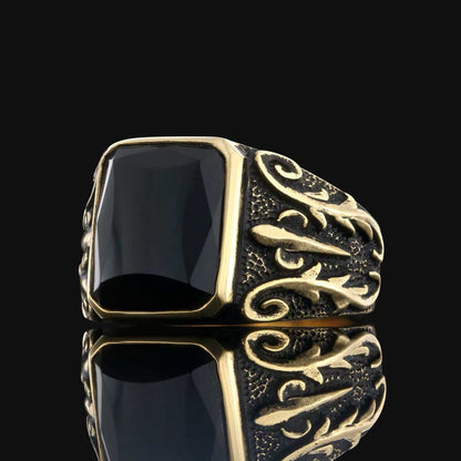 Men Gemstone Silver Ring