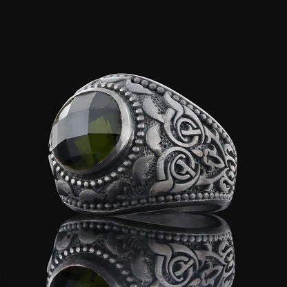 Men Motif Silver Ring