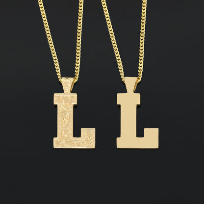 Monogram Special Design 925 Sterling Silver Letter L Necklace