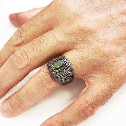 Motif Silver Men Ring