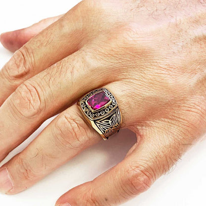 Motif Silver Men Ring