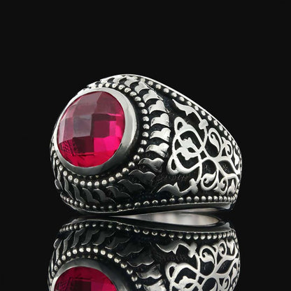 Motif Silver Ring for Men