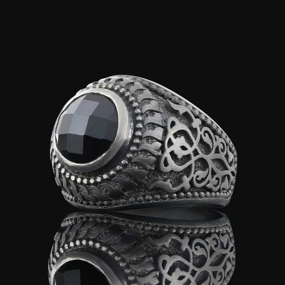 Motif Silver Ring for Men