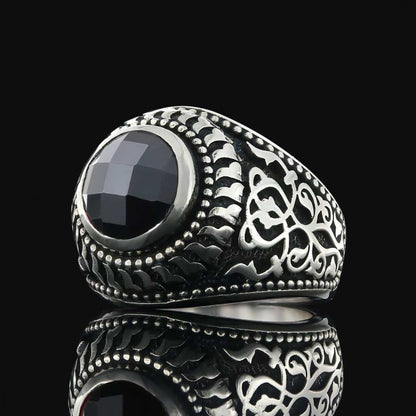 Motif Silver Ring for Men