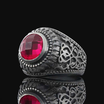 Motif Silver Ring for Men