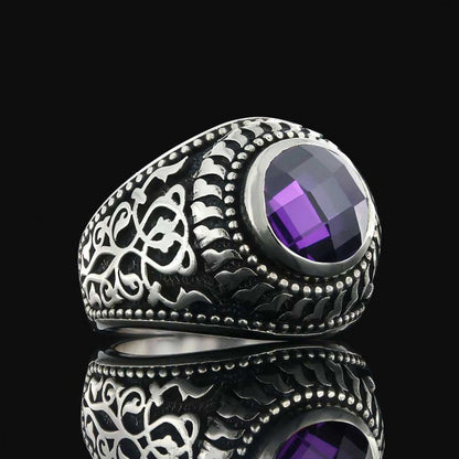 Motif Silver Ring for Men