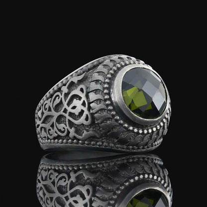 Motif Silver Ring for Men