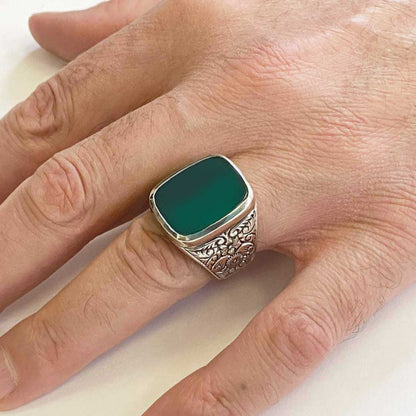 Onyx Sterling Silver Ring