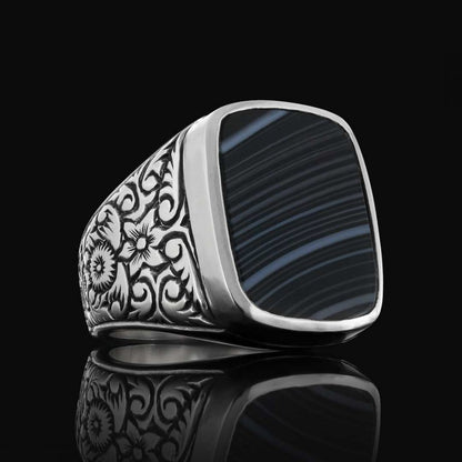 Onyx Sterling Silver Ring