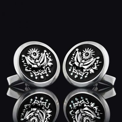 Ottoman State Coat of Arms Symbol Round Cufflink