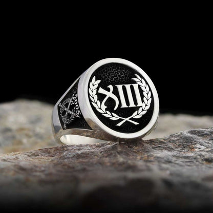Handmade Round Silver Outkast Ring