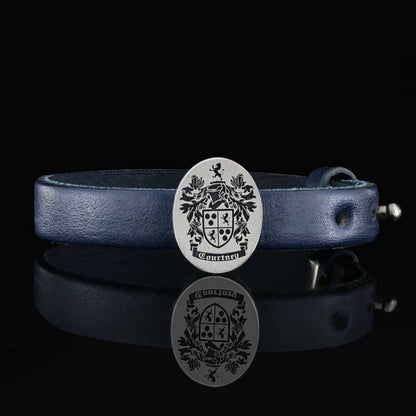 Oval Engraved Family Crest Bracelet