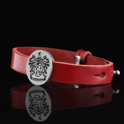 Oval Engraved Family Crest Bracelet