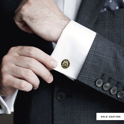 Oval Raised Family Crest Cufflink