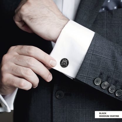 Oval Raised Family Crest Cufflink