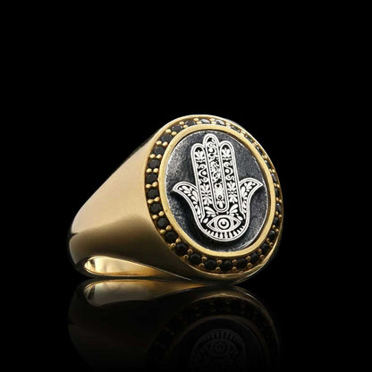 Oval Special Design 925 Sterling Silver Hamsa Women Ring