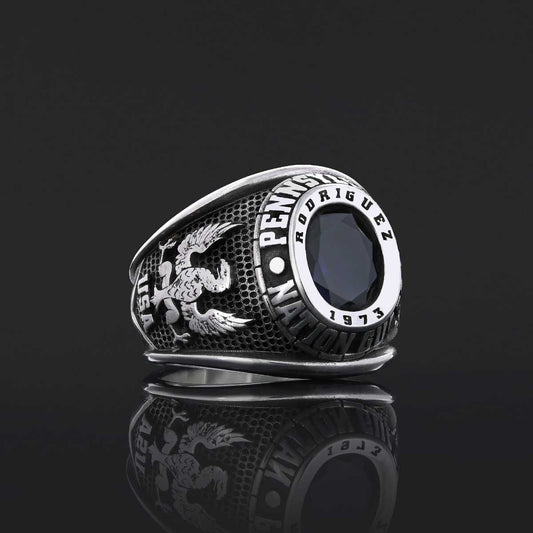 Pennsylvania Nation Guard University Ring, Customized High School Ring, Class Ring, Graduation Collage Ring