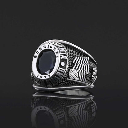 Pennsylvania Nation Guard University Ring, Customized High School Ring, Class Ring, Graduation Collage Ring