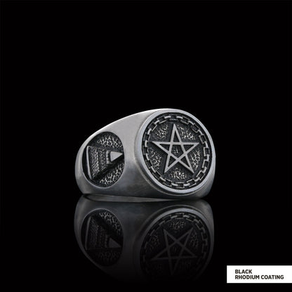 Pentagram Masonic Ring, Mystic Pentagram Masonic Ring – A Symbol of Ancient Wisdom and Eternal Brotherhood, Crafted to Honor the Sacred Secrets of the Freemasons
