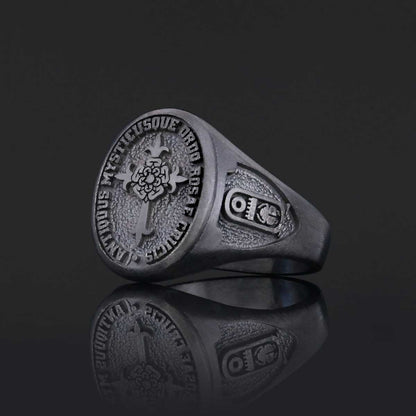 Personalized Rosae Crucis Ring, A Sacred and Symbolic Accessory