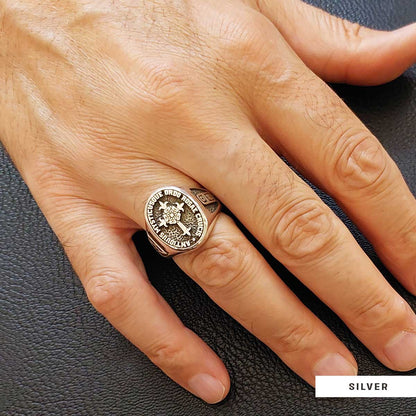 Personalized Rosae Crucis Ring, A Sacred and Symbolic Accessory