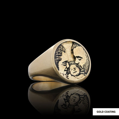 Personalized Round Photo Ring, Wear Your Memories, Family Photo Ring