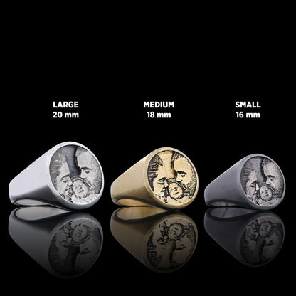Personalized Round Photo Ring, Wear Your Memories, Family Photo Ring
