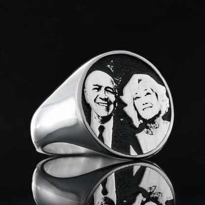 Photo Oval Silver Ring