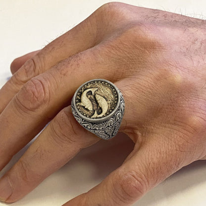 Pisces Zodiac Silver Ring