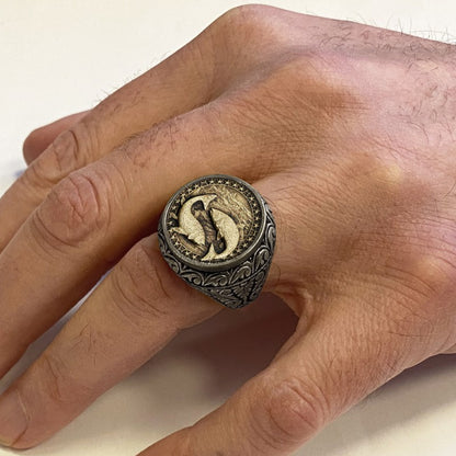 Pisces Zodiac Silver Ring