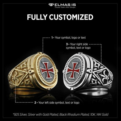 Red Cross Christian Ring