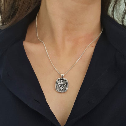 Rosae Crucis Masonic Silver Pendant