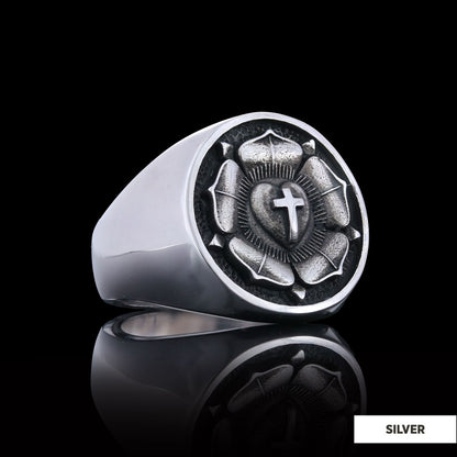 Rosae Crucis Ring, Rose and Cross Ring, Amorc Ring, Gift for Women, Gift for Men