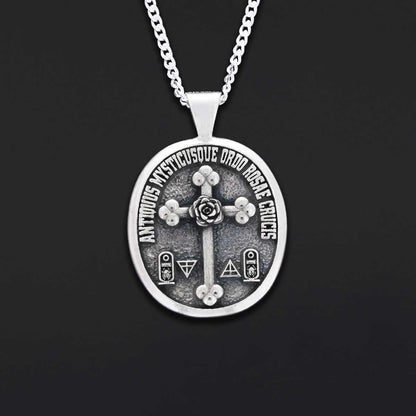 Rosicrucian Pendant Necklace, Amorc Cross Jewelry, Spiritual Gift Idea