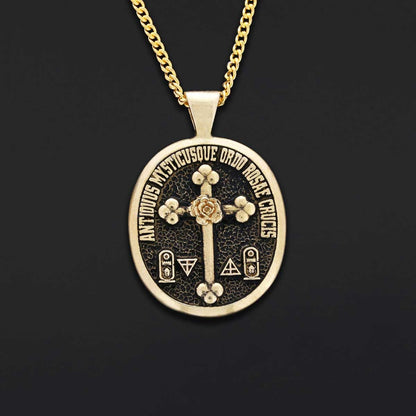 Rosicrucian Pendant Necklace, Amorc Cross Jewelry, Spiritual Gift Idea
