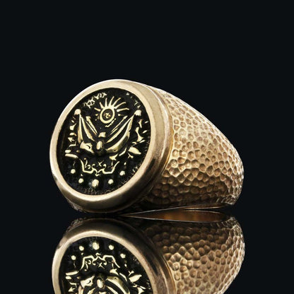 Round Ottoman State Coat of Arms Signet Ring