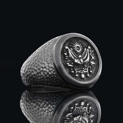 Round Ottoman State Coat of Arms Signet Ring