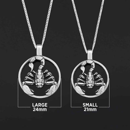Scorpio Pendant, Sterling Silver Scorpio Necklace, Scorpio Jewelry, Horoscope Scorpio Necklace