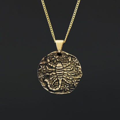 Scorpio Pendant, Zodiac Jewelry, Sterling Silver Necklace, Astrology Charm, Gift for Scorpio