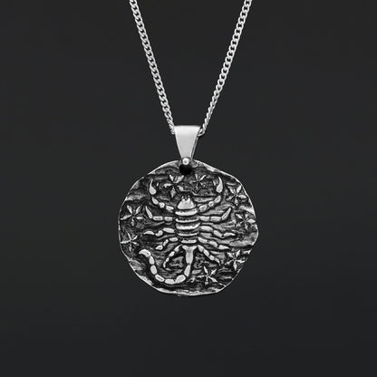 Scorpio Pendant, Zodiac Jewelry, Sterling Silver Necklace, Astrology Charm, Gift for Scorpio