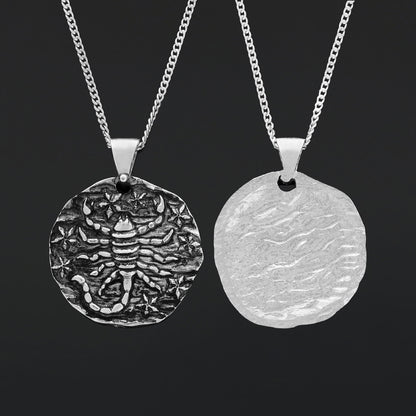 Scorpio Pendant, Zodiac Jewelry, Sterling Silver Necklace, Astrology Charm, Gift for Scorpio