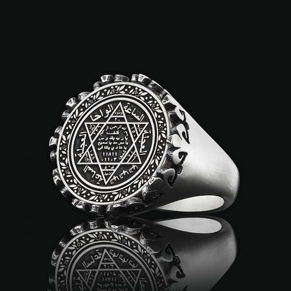 Seal Of Solomon Ring 925 Sterling Silver